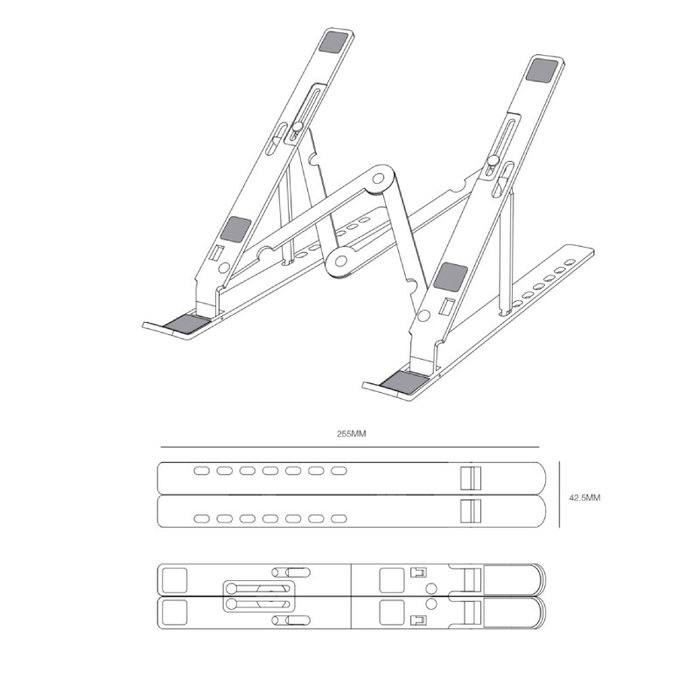 Aisens Soporte de Sobremesa Ajustable Gris para Portátil y Tablet 10-15 pulgadas Aisens Soporte de Sobremesa Ajustable Gris para Portátil y Tablet 10-15 pulgadas